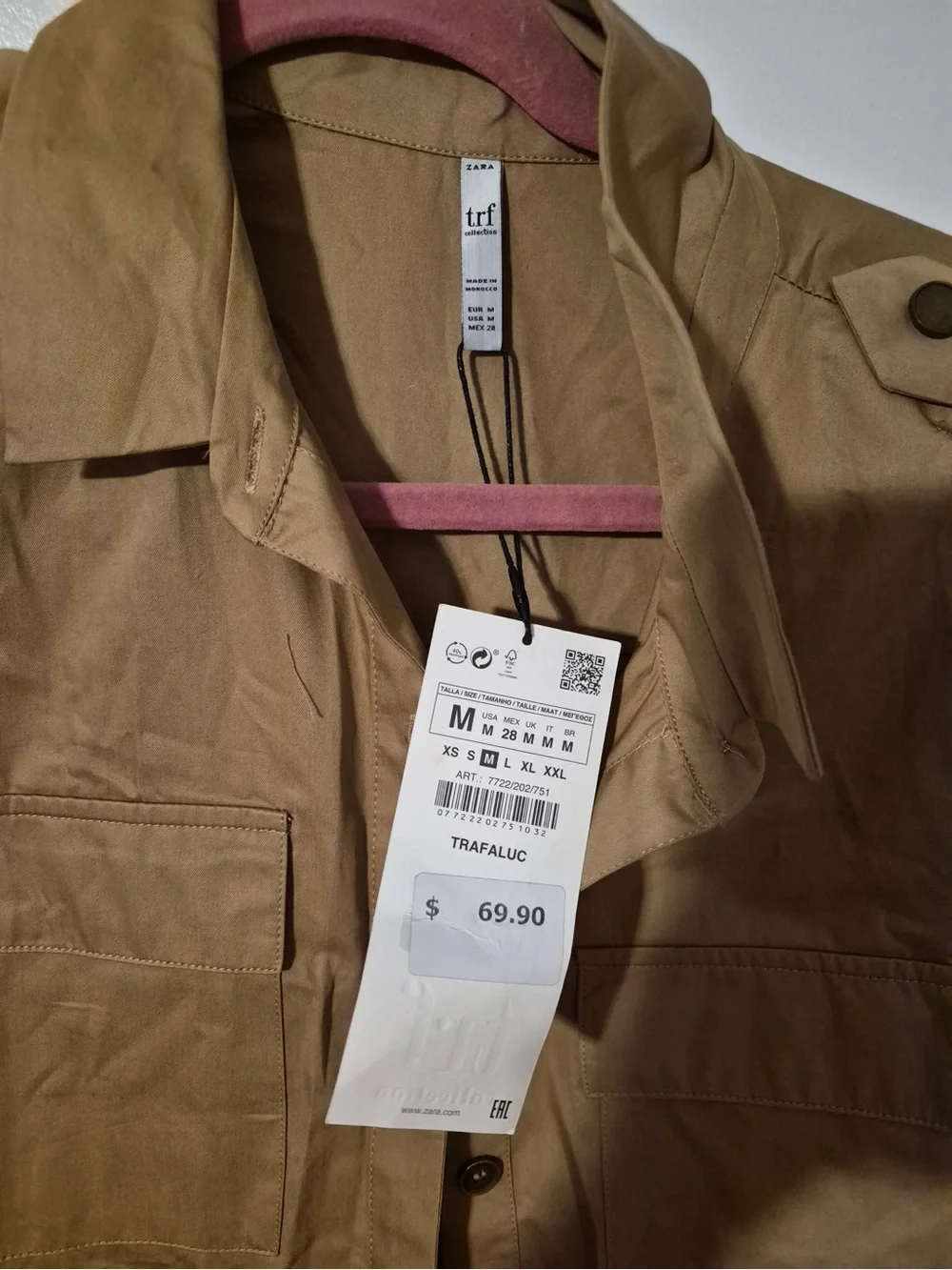 Zara Trafaluc Tan dress Jacket size M - Picture 1 of 4